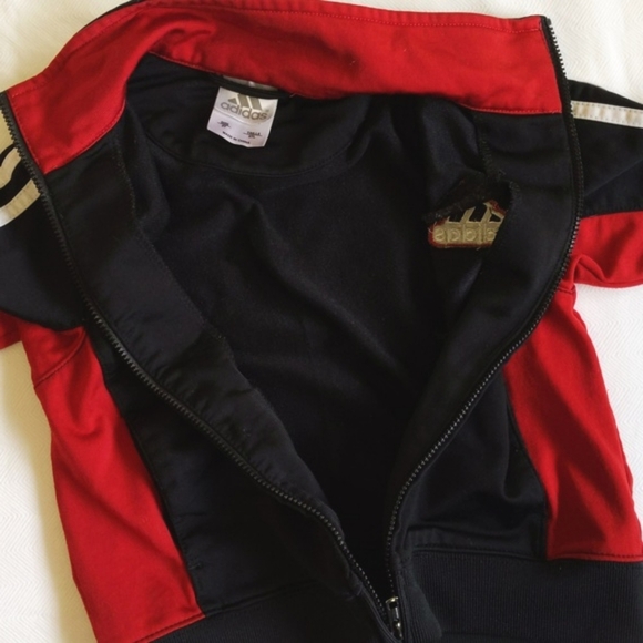 adidas black zip-up lightweight sporty track jacket 2T toddler boys - Picture 8 of 10